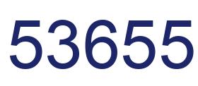Number 53655 blue image