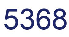 Number 5368 blue image