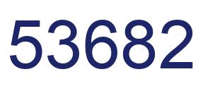 Number 53682 blue image