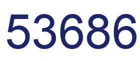 Number 53686 blue image