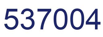 Number 537004 blue image