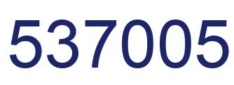 Number 537005 blue image