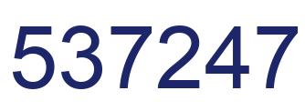 Number 537247 blue image