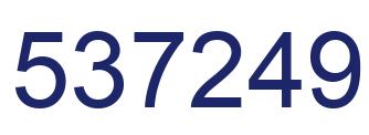 Number 537249 blue image