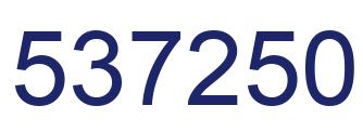 Number 537250 blue image