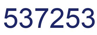 Number 537253 blue image