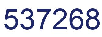 Number 537268 blue image