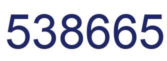 Number 538665 blue image