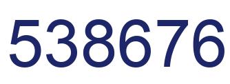Number 538676 blue image