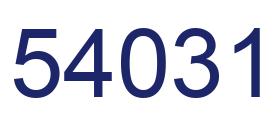 Number 54031 blue image