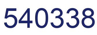 Number 540338 blue image