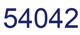 Número 54042 imagen azul
