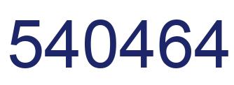 Number 540464 blue image