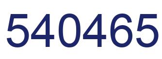 Number 540465 blue image