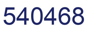 Number 540468 blue image
