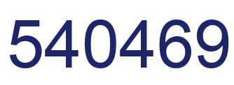 Number 540469 blue image