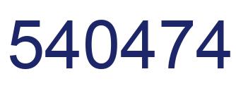 Number 540474 blue image