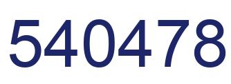 Number 540478 blue image
