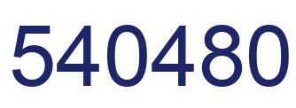 Number 540480 blue image