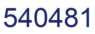 Number 540481 blue image