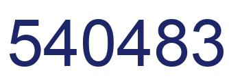 Number 540483 blue image