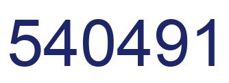 Number 540491 blue image