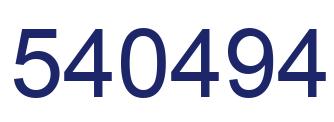 Number 540494 blue image