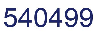Number 540499 blue image