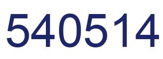 Number 540514 blue image