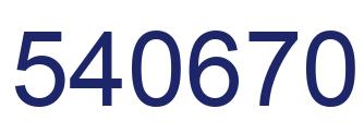 Number 540670 blue image
