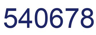 Number 540678 blue image