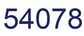 Number 54078 blue image