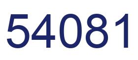 Number 54081 blue image