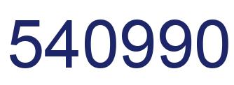 Número 540990 imagen azul