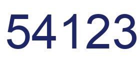 Number 54123 blue image