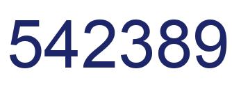 Number 542389 blue image