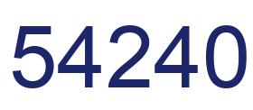 Number 54240 blue image