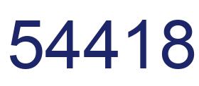 Number 54418 blue image