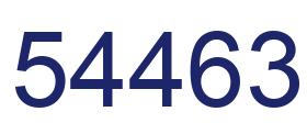 Number 54463 blue image