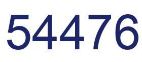 Number 54476 blue image