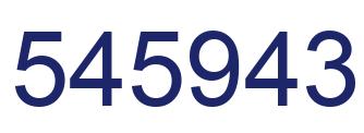 Number 545943 blue image