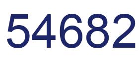 Number 54682 blue image
