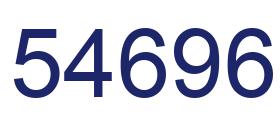 Number 54696 blue image