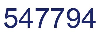 Number 547794 blue image