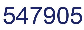 Number 547905 blue image
