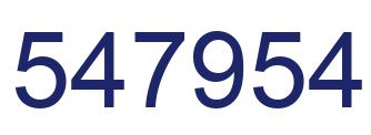 Number 547954 blue image