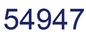 Number 54947 blue image