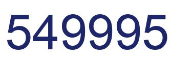 Number 549995 blue image