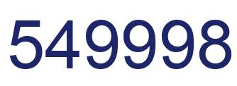Number 549998 blue image