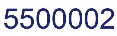 Number 5500002 blue image